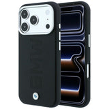 BMW iPhone 17 Pro/iPhone 18 Pro Cover, centreret prægning, Sort