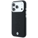 BMW iPhone 17 Pro/iPhone 18 Pro Cover, centreret prægning, Sort