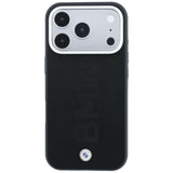 BMW iPhone 17 Pro/iPhone 18 Pro Cover, centreret prægning, Sort