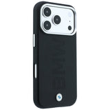 BMW iPhone 17 Pro/iPhone 18 Pro Cover, centreret prægning, Sort