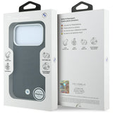 BMW iPhone 17 Pro/iPhone 18 Pro Cover, centreret prægning, Sort