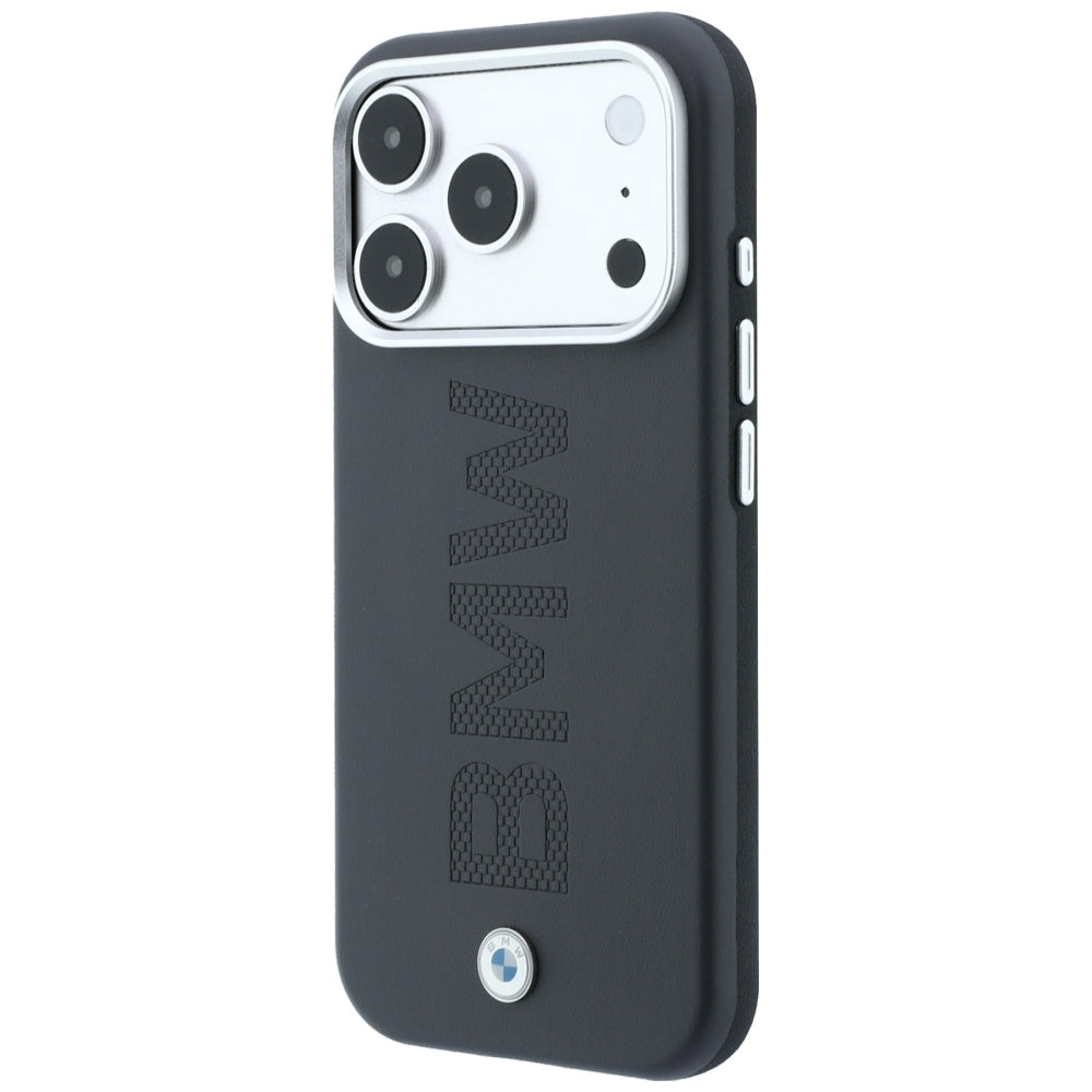 BMW iPhone 17 Pro/iPhone 18 Pro Cover med centreret præget design Grå