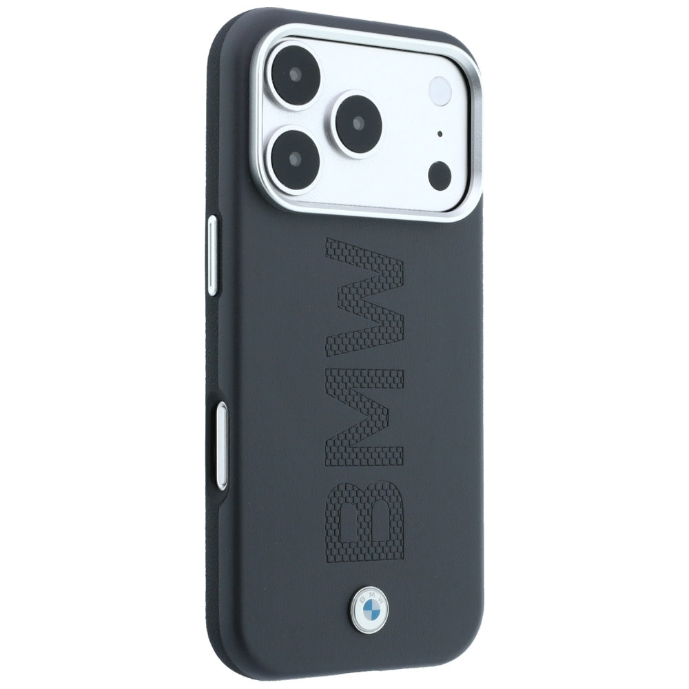 BMW iPhone 17 Pro/iPhone 18 Pro Cover med centreret præget design Grå