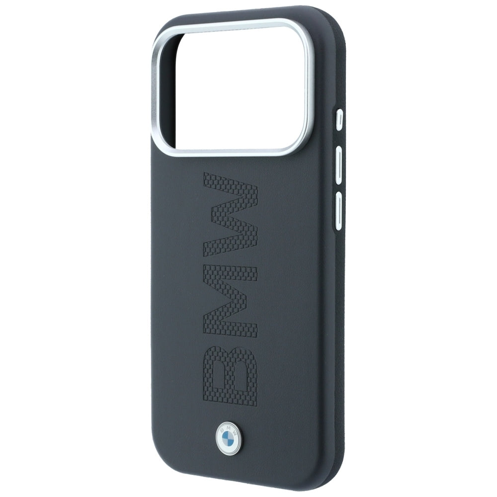 BMW iPhone 17 Pro/iPhone 18 Pro Cover med centreret præget design Grå