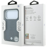 BMW iPhone 17 Pro/iPhone 18 Pro Cover med centreret præget design Grå