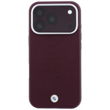 BMW iPhone 17 Pro Max/iPhone 18 Pro Max Cover med centreret præget design bordeaux