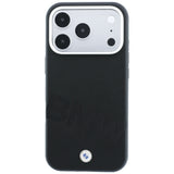BMW iPhone 17 Pro/iPhone 18 Pro Cover Inclined Deboss Sort
