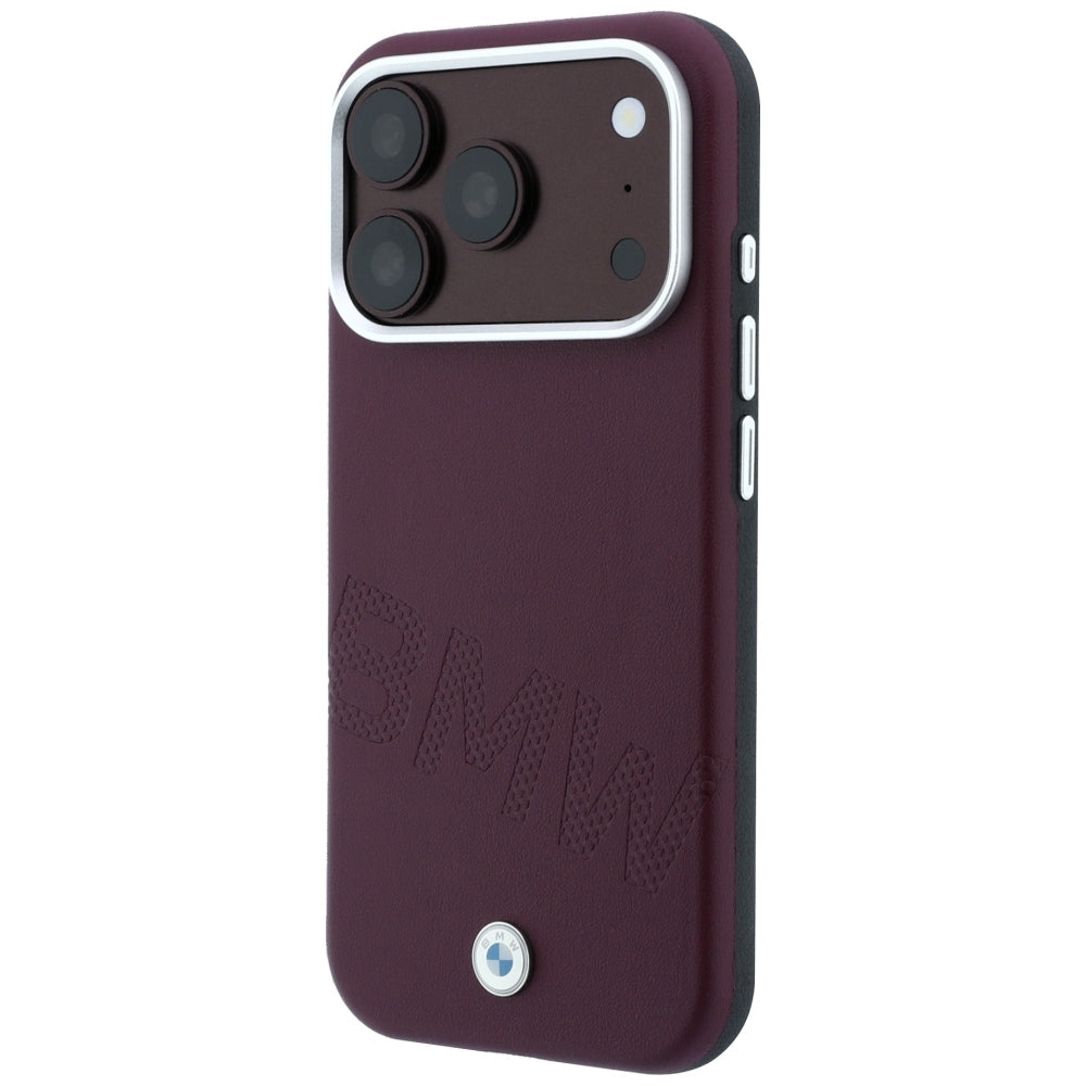 BMW iPhone 17 Pro Max/iPhone 18 Pro Max Cover Inclined Deboss Burgundy