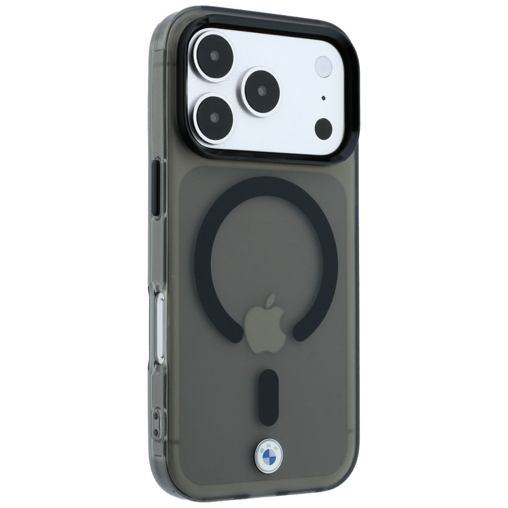 BMW iPhone 17 Pro/iPhone 18 Pro Cover Frosted Metal Logo Sort
