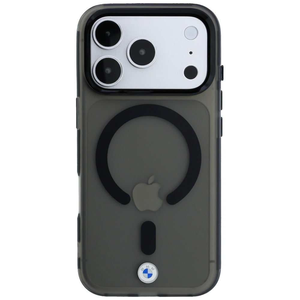BMW iPhone 17 Pro Max/iPhone 18 Pro Max Cover Frosted Metal Logo Sort