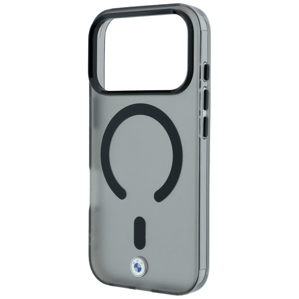 BMW iPhone 17 Pro Max/iPhone 18 Pro Max Cover Frosted Metal Logo Sort