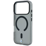BMW iPhone 17 Pro Max/iPhone 18 Pro Max Cover Frosted Metal Logo Sort