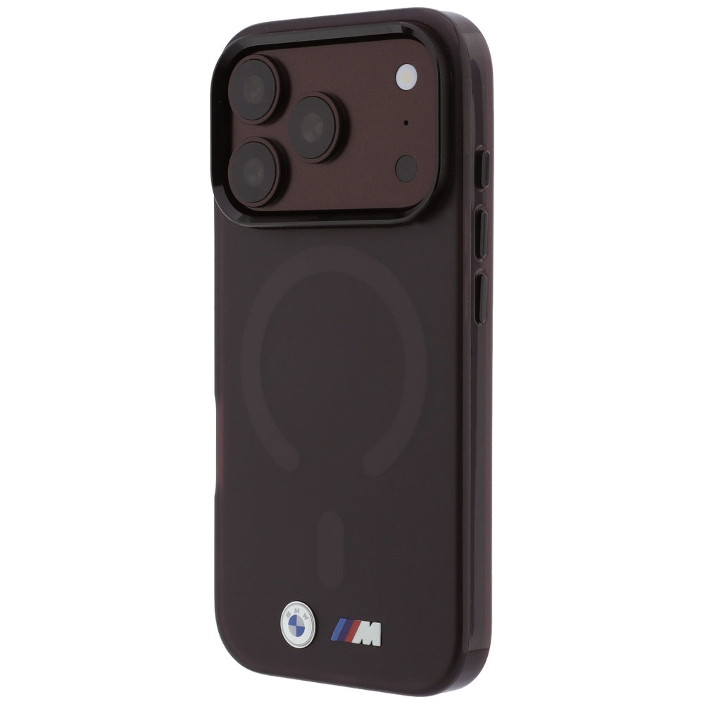 BMW iPhone 17 Pro Max/iPhone 18 Pro Max Cover M Frosted Metal Logo Burgundy