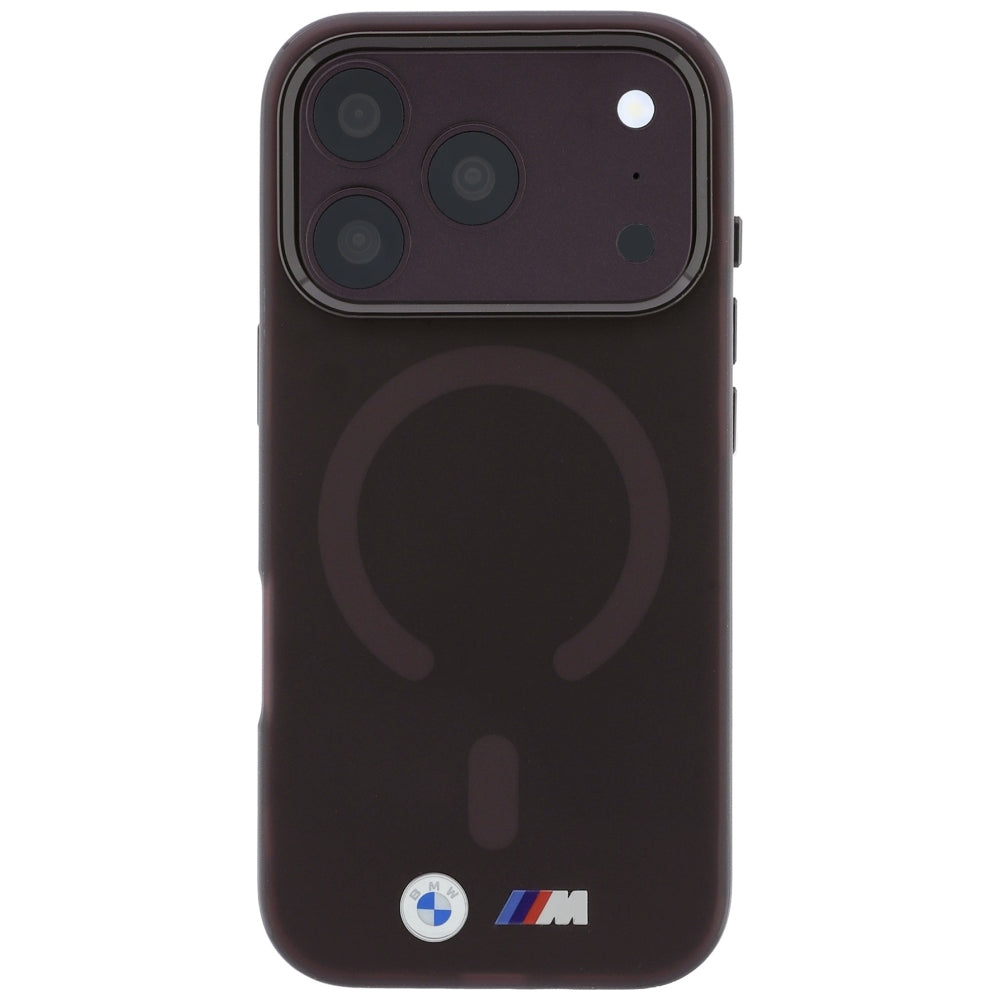 BMW iPhone 17 Pro Max/iPhone 18 Pro Max Cover M Frosted Metal Logo Burgundy