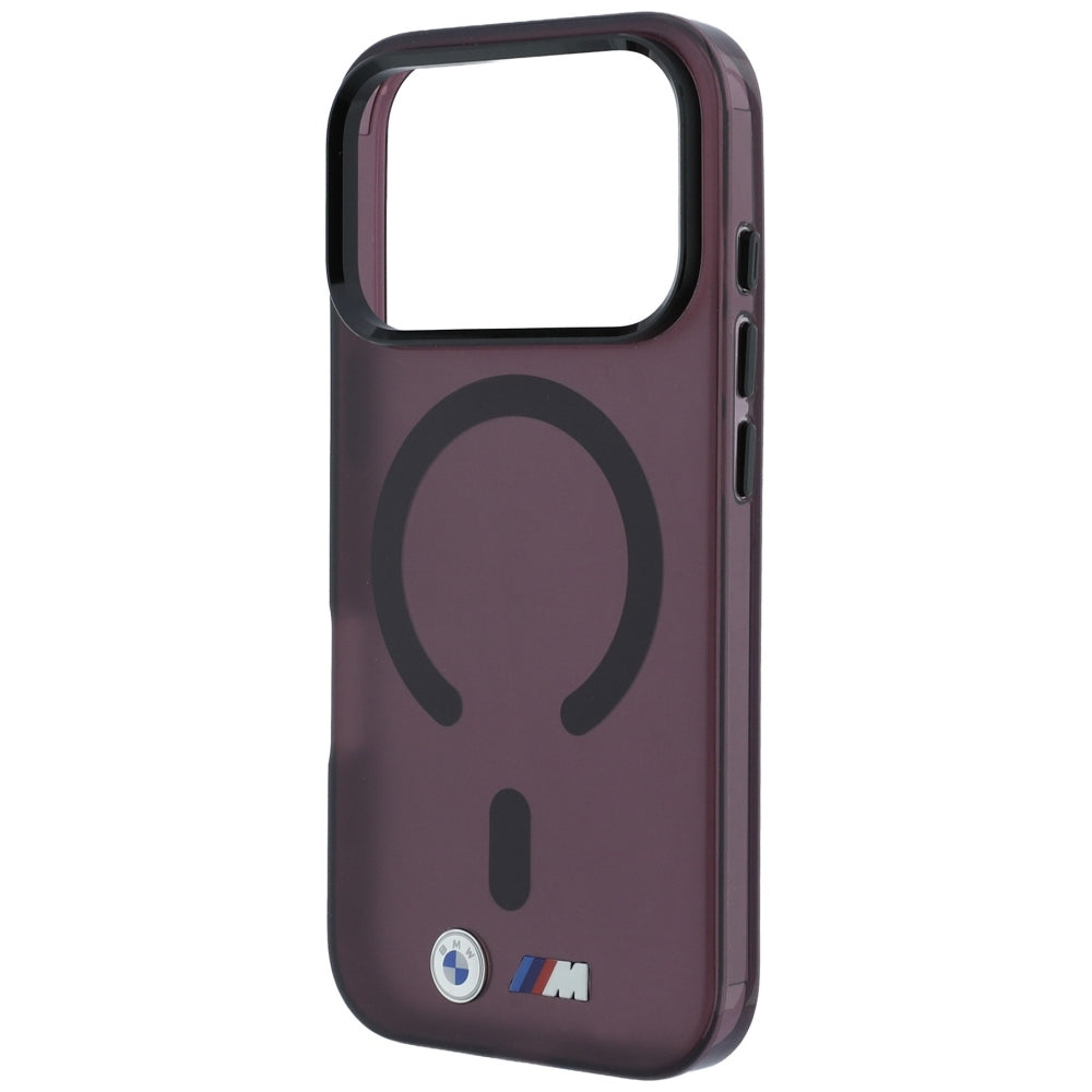 BMW iPhone 17 Pro Max/iPhone 18 Pro Max Cover M Frosted Metal Logo Burgundy