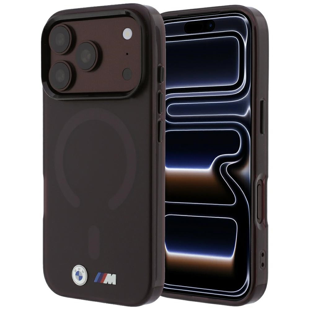 BMW iPhone 17 Pro/iPhone 18 Pro Cover M Frosted Metal Logo Burgundy