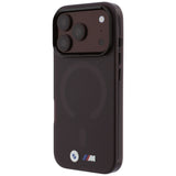 BMW iPhone 17 Pro/iPhone 18 Pro Cover M Frosted Metal Logo Burgundy
