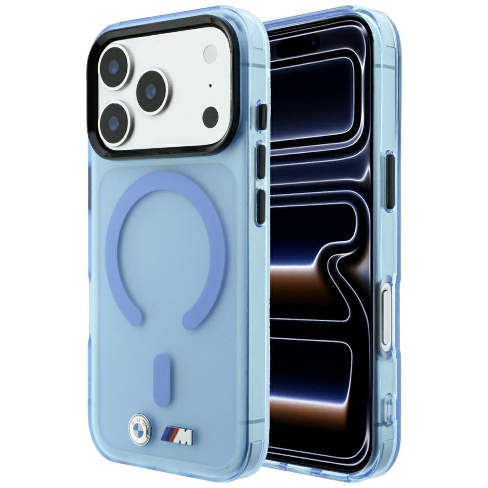 BMW iPhone 17 Pro/iPhone 18 Pro Cover M Frosted Metal Logo Blå