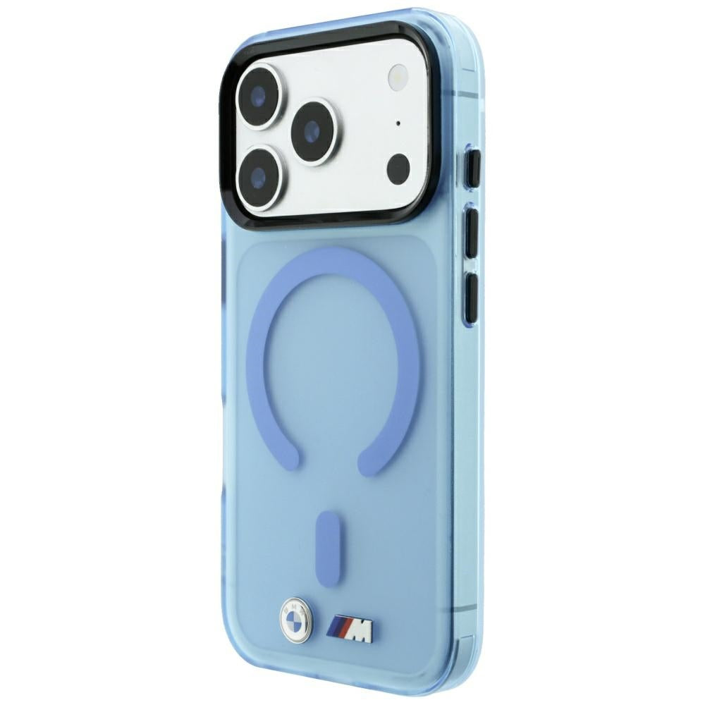 BMW iPhone 17 Pro Max/iPhone 18 Pro Max Cover M Frosted Metal Logo Blå