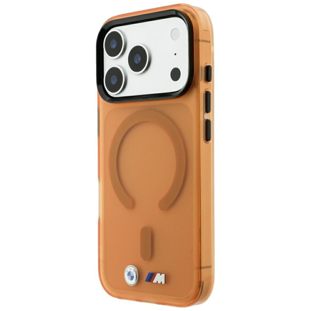 BMW iPhone 17 Pro/iPhone 18 Pro Cover M Frosted Metal Logo Orange
