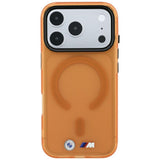BMW iPhone 17 Pro Max/iPhone 18 Pro Max Cover M Frosted Metal Logo Orange