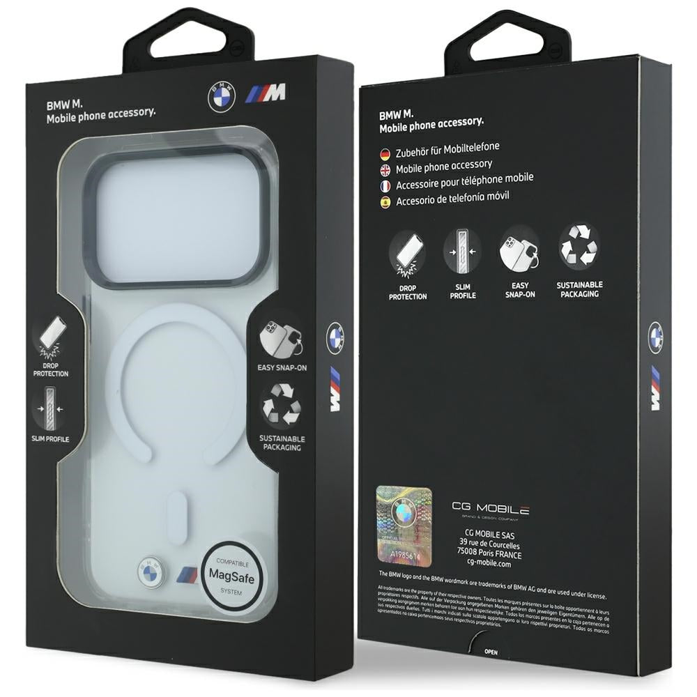 BMW iPhone 17 Pro/iPhone 18 Pro Cover M Glossy Metal Logo Klar