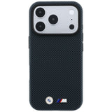 BMW iPhone 17 Pro/iPhone 18 Pro Cover M Quadrille Kevlar Metal Logo Navy