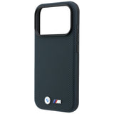 BMW iPhone 17 Pro/iPhone 18 Pro Cover M Quadrille Kevlar Metal Logo Navy