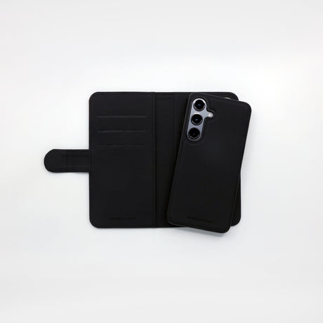 MobileFriend Samsung Galaxy S24/S25 Etui med magnetisk lukning Sort