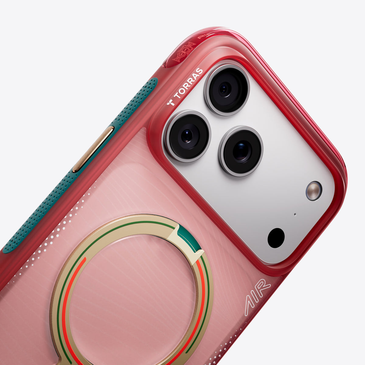 Torras iPhone 17 Pro Cover Ostand Q3 Air Portugal Wave of Passion