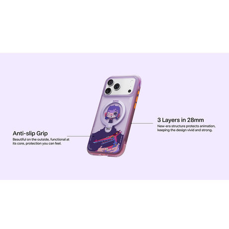 Torras iPhone 17 Pro Cover Ostand Q3 Air Gawx Neon Night Muse