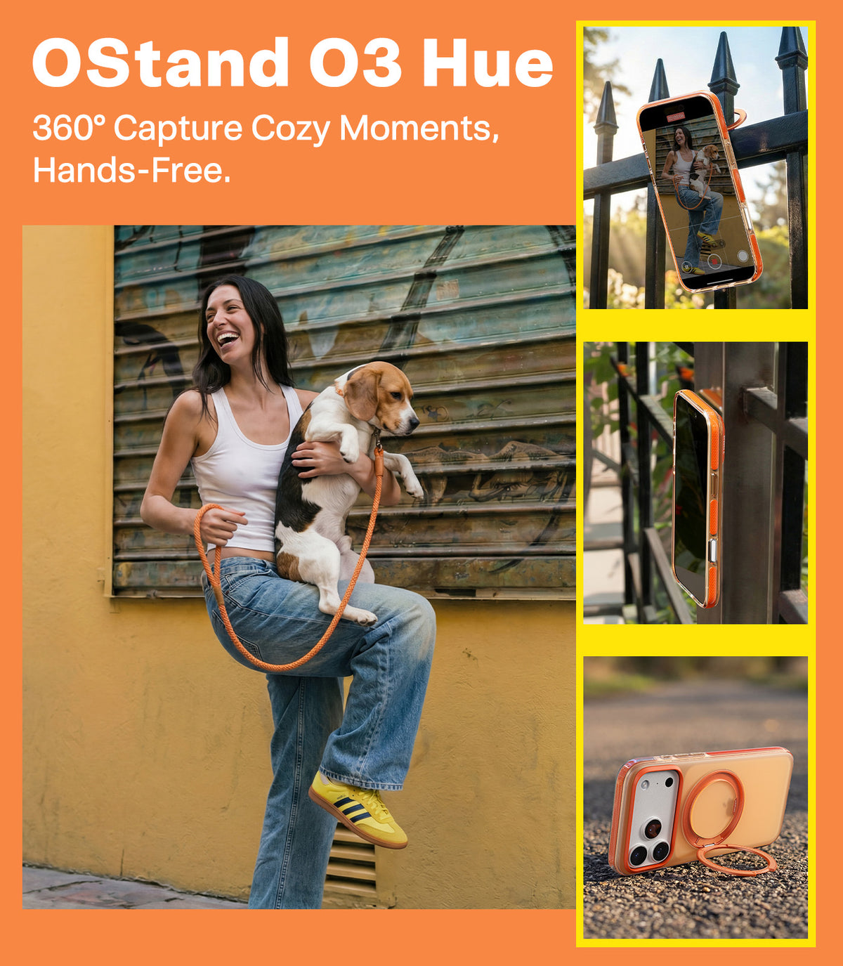 Torras iPhone 17 Pro Cover Ostand O3 Hue Golden Citrus