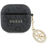 Guess AirPods 4 Cover 4G Strass Charm Sort