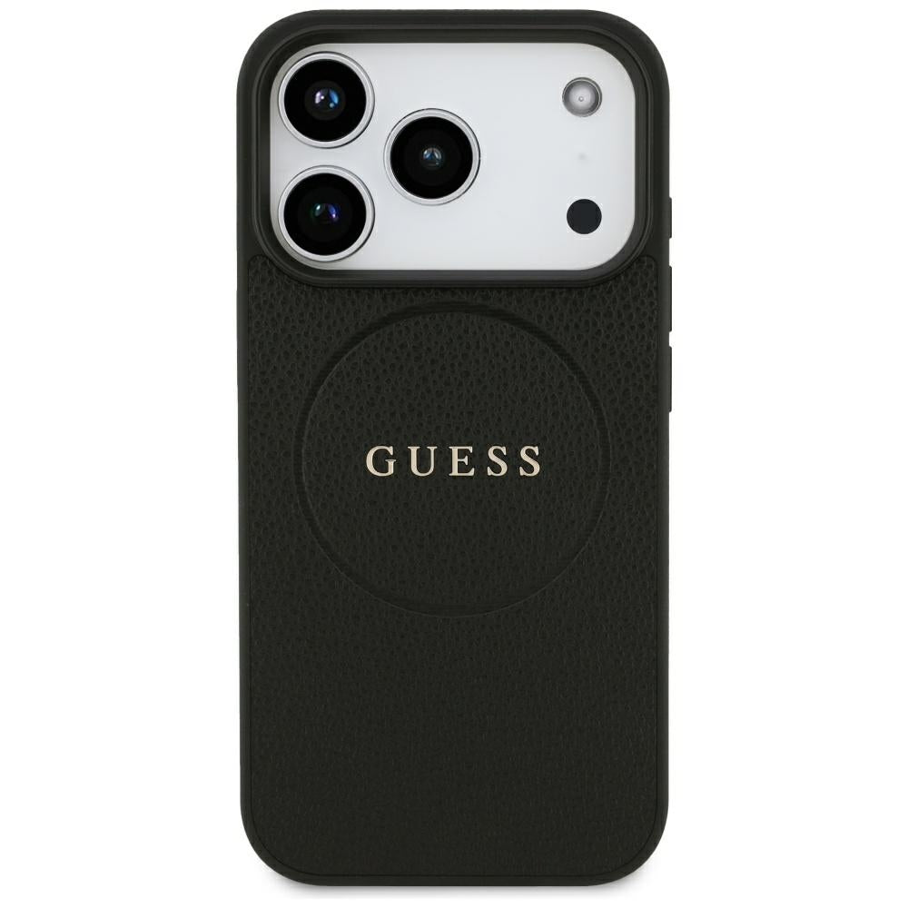 Guess iPhone 17 Pro/iPhone 18 Pro Cover med kornet sort