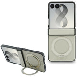 Guess Samsung Galaxy Z Flip 8 Cover Ring Stand MagSafe Guld