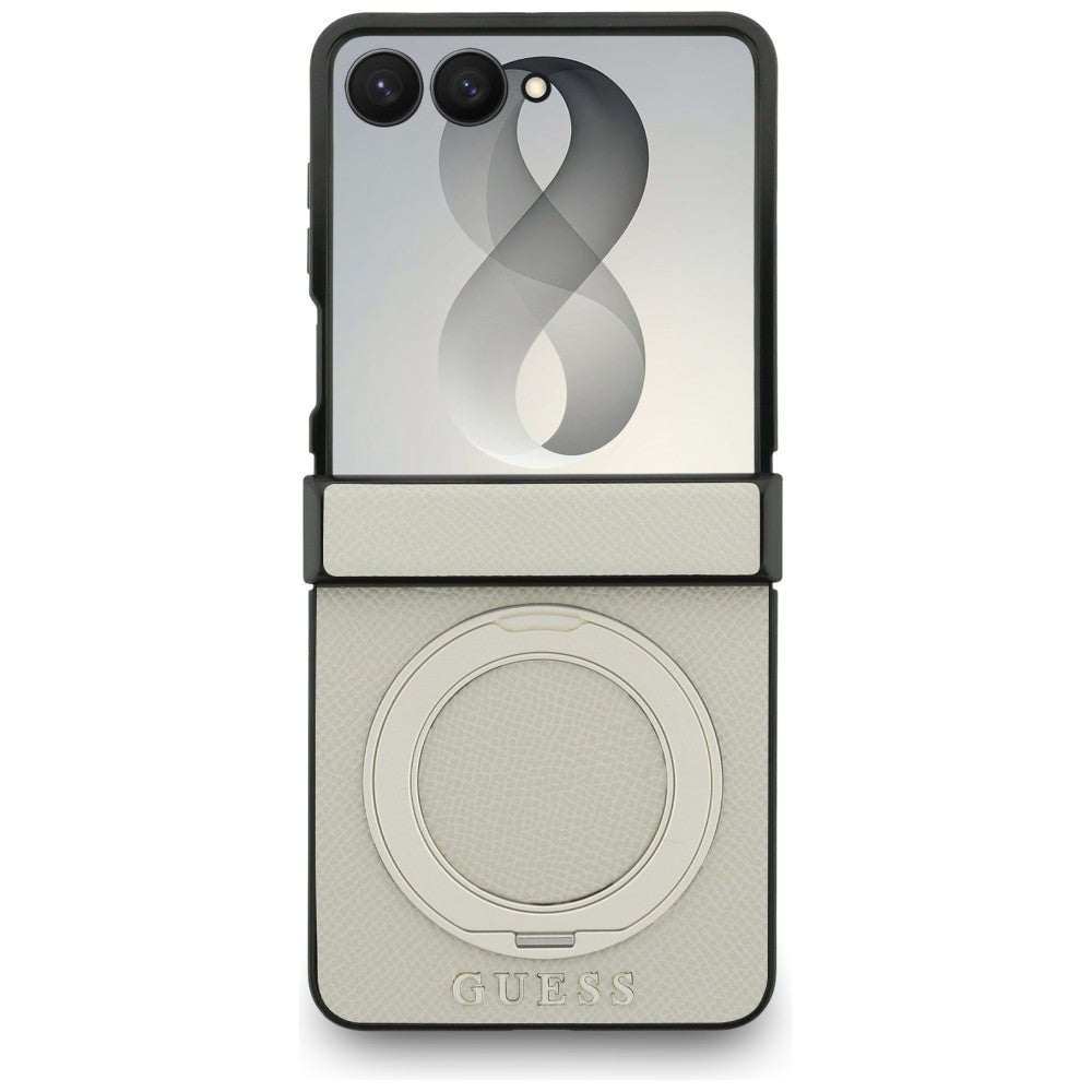 Guess Samsung Galaxy Z Flip 8 Cover Ring Stand MagSafe Guld