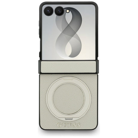Guess Samsung Galaxy Z Flip 8 Cover Ring Stand MagSafe Guld