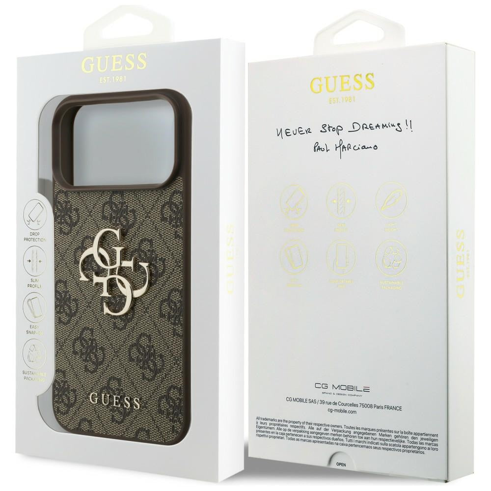 Guess iPhone 17 Pro Max/iPhone 18 Pro Max Cover 4G Big Logo Brun