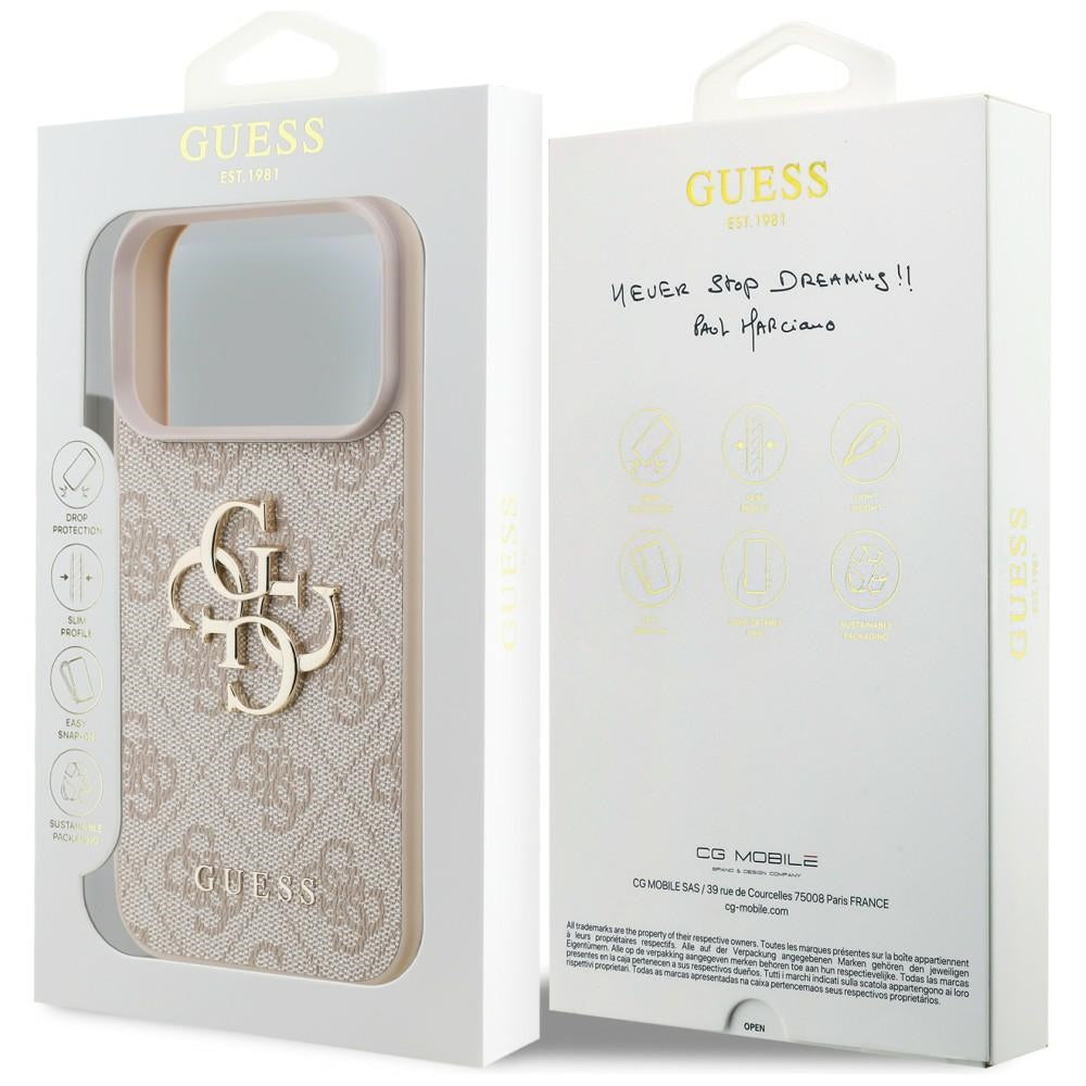 Guess iPhone 17 Pro/iPhone 18 Pro Cover 4G Big Logo Lyserød