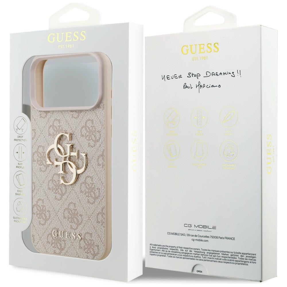 Guess iPhone 17 Pro Max/iPhone 18 Pro Max Cover 4G Big Logo Lyserød