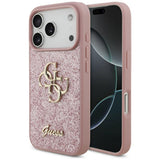 Guess iPhone 17 Pro/iPhone 18 Pro Cover Fixed Glitter Lyserød