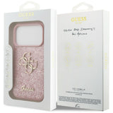 Guess iPhone 17 Pro/iPhone 18 Pro Cover Fixed Glitter Lyserød