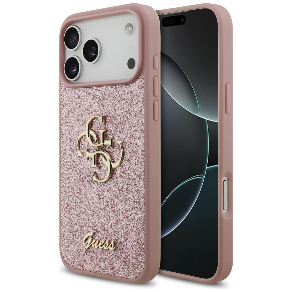 Guess iPhone 17 Pro Max/iPhone 18 Pro Max Cover Fixed Glitter Lyserød