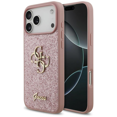 Guess iPhone 17 Pro Max/iPhone 18 Pro Max Cover Fixed Glitter Lyserød