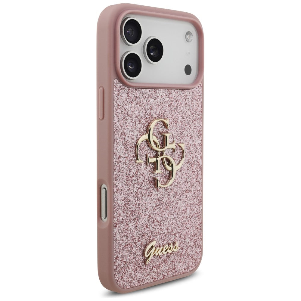 Guess iPhone 17 Pro Max/iPhone 18 Pro Max Cover Fixed Glitter Lyserød