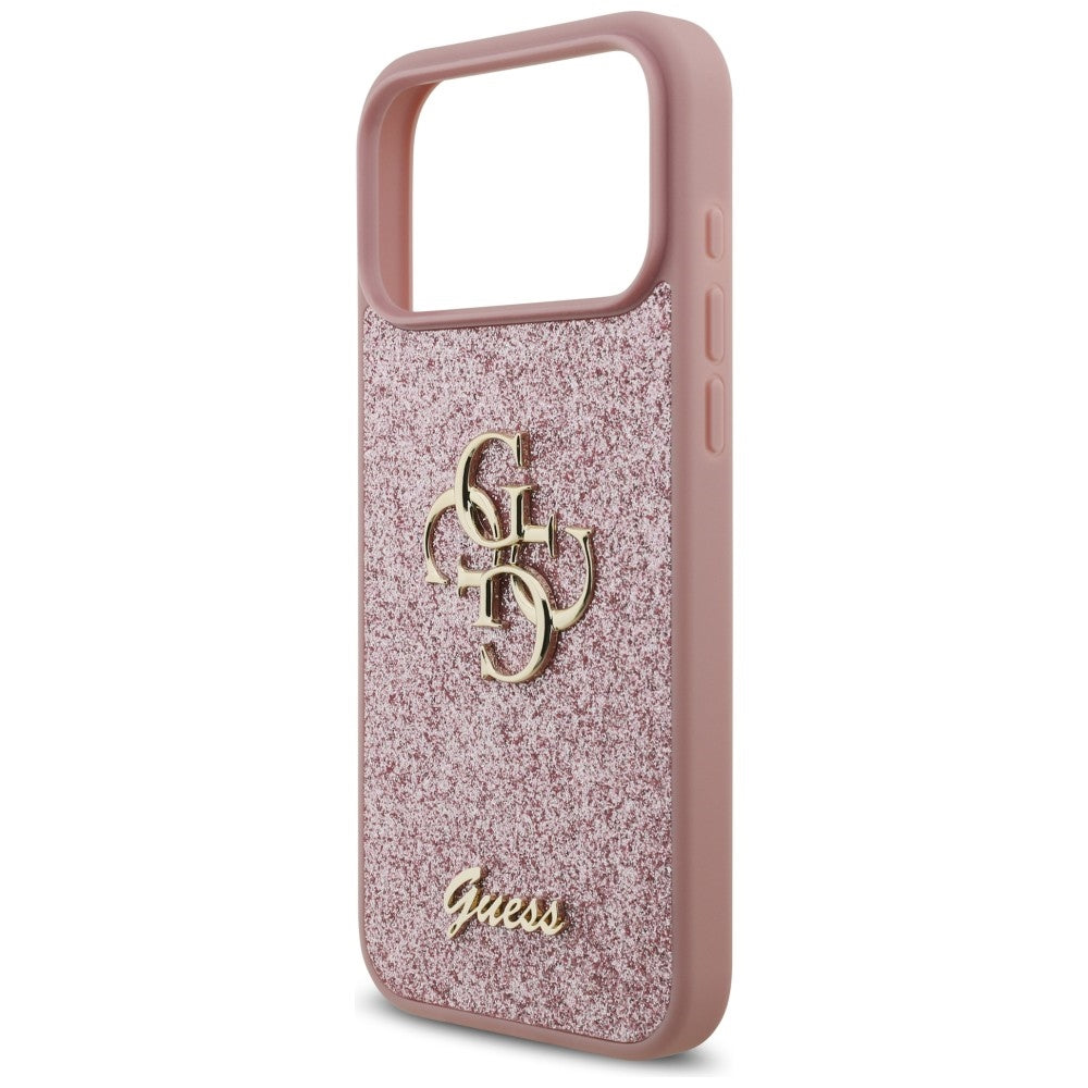 Guess iPhone 17 Pro Max/iPhone 18 Pro Max Cover Fixed Glitter Lyserød