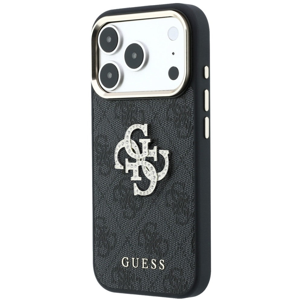 Guess iPhone 17 Pro Max/iPhone 18 Pro Max Cover 4G Strass-logo Sort