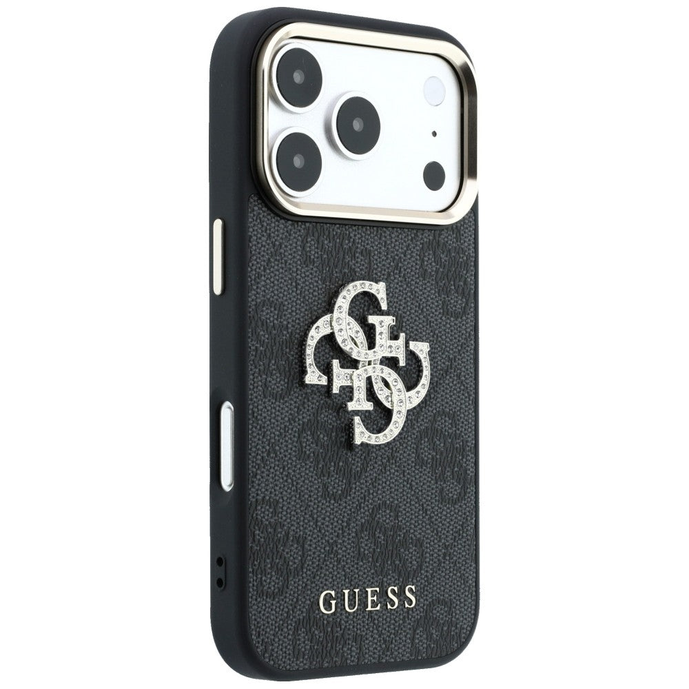 Guess iPhone 17 Pro Max/iPhone 18 Pro Max Cover 4G Strass-logo Sort