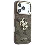 Guess iPhone 17 Pro Max/iPhone 18 Pro Max Cover 4G Strass Logo Brun