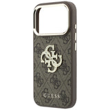Guess iPhone 17 Pro Max/iPhone 18 Pro Max Cover 4G Strass Logo Brun